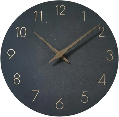 NESIFEE Silent No Ticking Wall Clock  12 Inch Modern Style MDF Wooden Wall Clock - Image 1 of 4