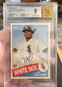 Topps Luis Robert 2020 tarjeta novato automático #85A-LB - White Sox Star Beckett 9/10 - Imagen 1 de 2