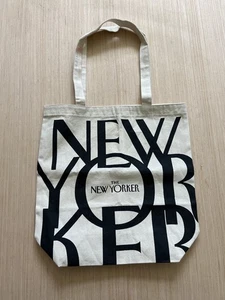 The New Yorker Magazine Classic Canvas Tote Bag Handbag Reusable Used - Picture 1 of 18