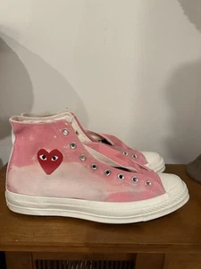 12 Converse Comme des Garçons Uomo Nuove con etichette senza lacci - PLAY x Chuck 70 Rosa Brillante - Foto 1 di 6