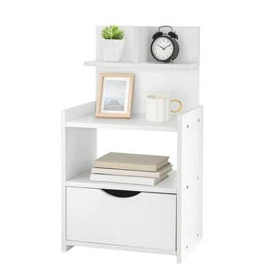 Modern Bedside Table Drawer Cabinet Bedroom Furniture Storage Nightstand - Image 1 of 4