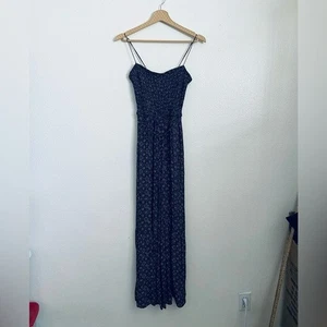 Free People Navy and White Floral Jumpsuit - Picture 1 of 14