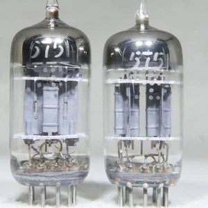Matched Pair GE 5751/12AX7/ECC83 Triple Mica Square Getter USA Strong - Picture 1 of 15
