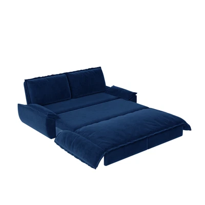 Upholstered Sleeper Sofa w/Pull Out Bed, Convertible Queen Size Sofa Couch Bed - Image 1 of 4