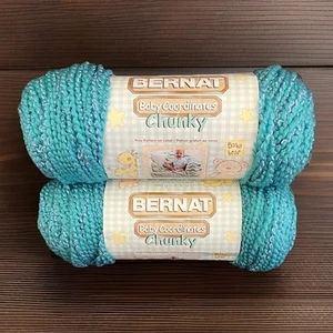 (2) Bernat BABY COORDINATES CHUNKY Yarn TOASTY TEAL #99201, 3.5 oz. - Picture 1 of 7