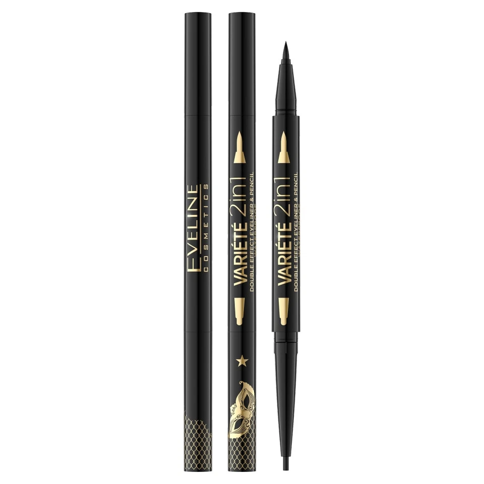 5901761965773 Eveline Cosmetics Variete eyeliner i kredka do oczu 2w1 Ultra Blac - Bild 1 von 1