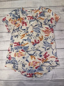 Women’s Small Chico’s 0 Beige Floral Shirt - Picture 1 of 3