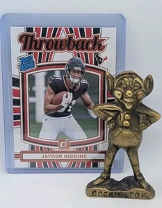 2025 Donruss Football  Throwback Rookie Jayden Higgins RC 37 Houston Texans - Picture 1 of 3