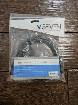 V7 Professional Digital DisplayPort to DisplayPort - 6 Feet - Black - NEW - Image 1 of 3