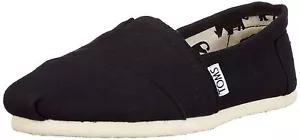 NUEVO TOMS CLASSICS LONA NEGRA MUJER ORIGINAL 01001B07 - Imagen 1 de 7
