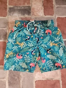 Boys Cat And Jack Size 5 Tropical Print Lined Trunks - Picture 1 of 4
