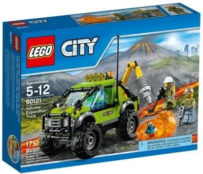 Lego City Town 60121 VOLCANO EXPLORATION TRUCK Detector Driller SUV Lava NEW - Image 1 of 4