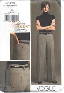 Vogue Devine Details Pattern #V8479-Misses Pants in Sizes 6-12 - Picture 1 of 1