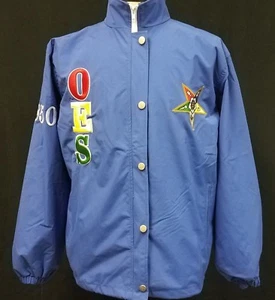 Order of the Eastern Star Windbreaker Jacket Blue O.E.S. Windbreaker Jacket - Picture 1 of 2