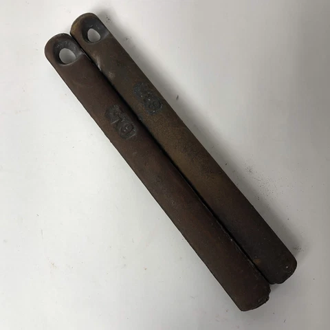 Lot of 2 Antique Vintage Cast Iron Window Sash Weights 6.5 LBS each Cover