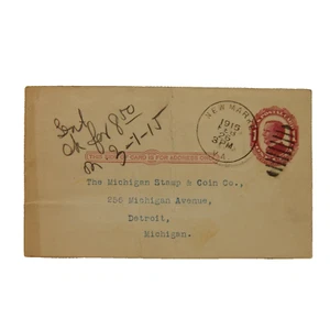 UX24 WILLIAM McKINLEY POSTAL CARD POSTMARKED 1915 - Picture 1 of 2