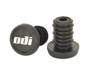 ODI NYLON BAR END PLUGS HANDLEBAR CAPS BMX SCOOTERS PUSH IN NEW BLACK - Picture 1 of 1