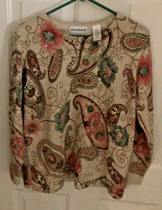 Alfred Dunner Woman’s Sweater With Bling Size M - Picture 1 of 6