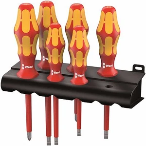 Wera 160 i/6 Kraftform Plus Series 100 VDE Insulated Screwdriver Set 05006145001 - Picture 1 of 12