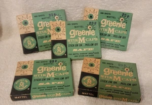 Vintage Greenie M-Caps Box (Empty) Stick Em 1958 Stock No. 634 Super condition! - Picture 1 of 5