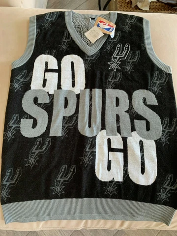 New NBA San Antonio Go Spurs Basketball Mens Sweater Vest Size M NWT Free Ship! Cover