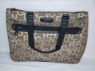Kenneth Cole Reaction Brown Multi Pocket Shoulder Bag Purse Pockets Zipper - Image 1 of 4
