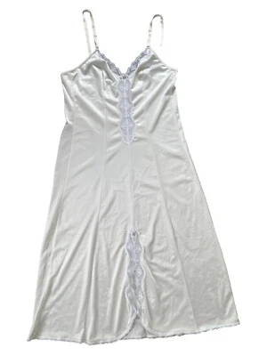 Vintage JCPENNEY 60s 70s Lace Nylon Slip Nightgown Coquette sz 34 ILGWU USA TAG - Image 1 of 4