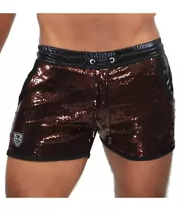 TOF PARIS Fashion Shorts Copper Glittery Shiny Rear Pockets Slim Fit 49 - Bild 1 von 6