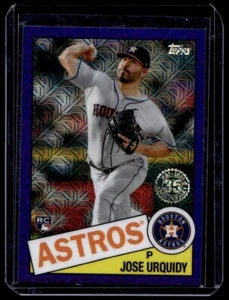 Topps 1985 2020 cromo plata paquete púrpura José Urquidy 30/75 Houston Astros - Imagen 1 de 2