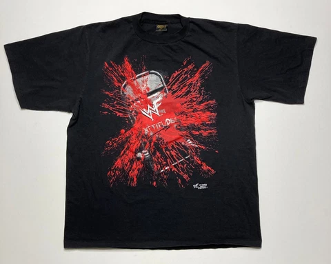 Vintage 1998 WWF WRESTLING MANKIND ATTITUDE Shirt XXL Cover