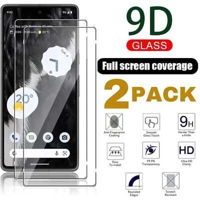 For Google Pixel 6/7/8/9/10Pro XL 7A 8a 9A Screen Protector Tempered Glass Cover - Image 1 of 4