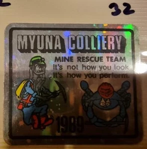 Pegatina de mina Myuna Colliery 1989 según imagen - Imagen 1 de 1