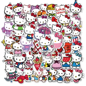 50pcs Cute Hello Kitty P2 Cartoon Vinyl Decal Stickers Laptop Phone Bottle Ipad - Picture 1 of 4
