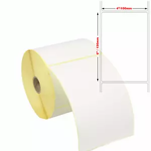 Large Self Adhesive Sticky Labels 150mm x 100mm 6" x 4" Address Thermal White - Picture 1 of 1