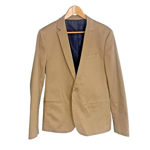 yd Blazer Men Size 38M Beige Tailored Sports Coat Single Breasted VGC - Picture 1 of 12