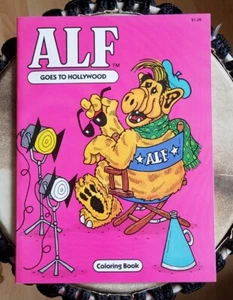 ALF Goes To Hollywood Coloring Activity Book Vtg 1987 Checkerboard Press Unused - Imagen 1 de 19