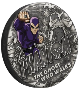 2023 The Phantom 2oz Silver Antiqued Coloured Coin Perth Mint - Picture 1 of 6
