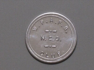 Wright Patterson Air Force Base NCO Club Aluminum Token 25 Cents in Trade - Picture 1 of 4