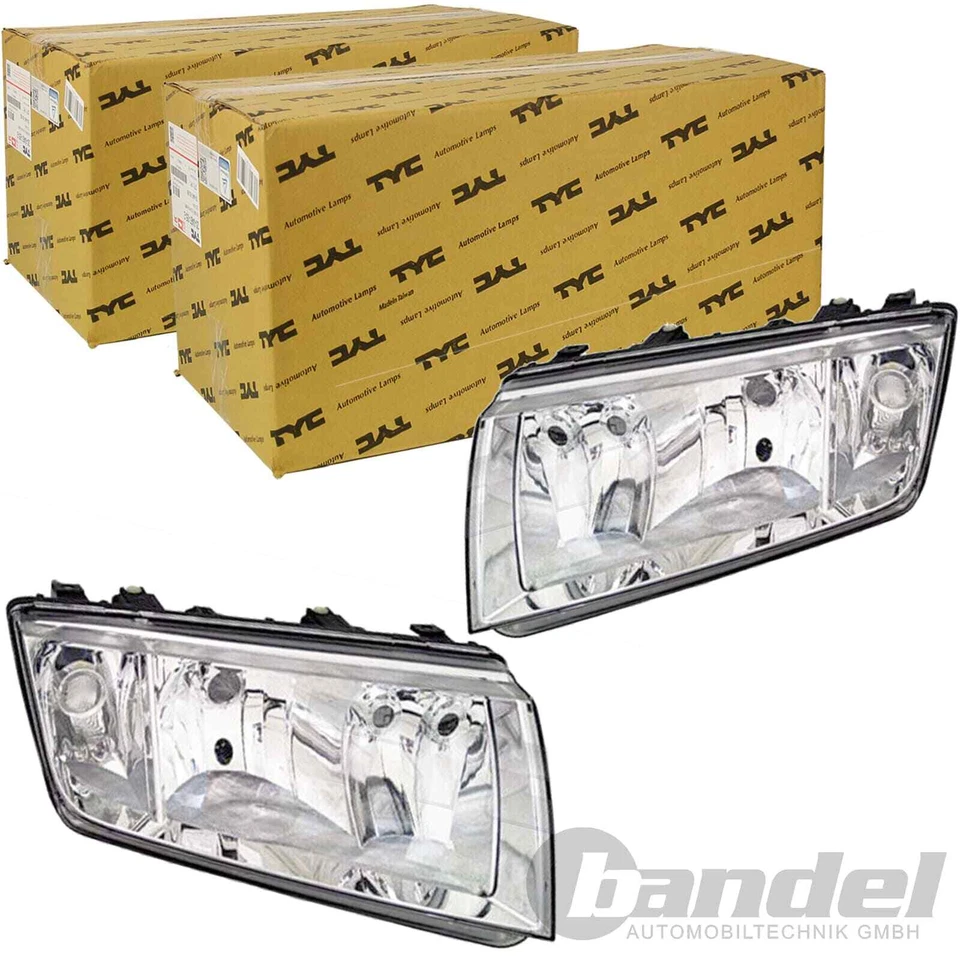 2x TYC H7/H3 SCHEINWERFER LINKS+RECHTS SCHWARZ für SKODA FABIA 6Y2 99-08 MIT LWR - Bild 1 von 1