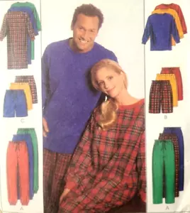 UC McCall 9641 EASY Sew Pattern Unisex Nightshirt Sweat Pants Joggers PJs Pajama - Picture 1 of 4