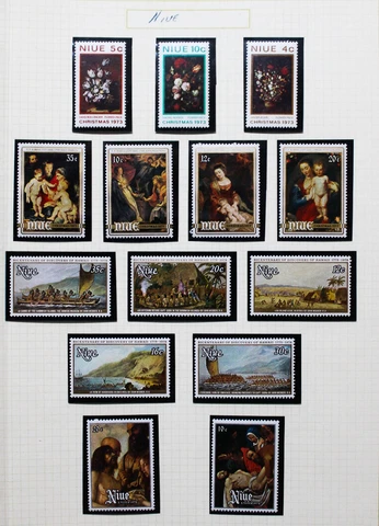 Niue Mint NH Stamp Collection in Album Cover
