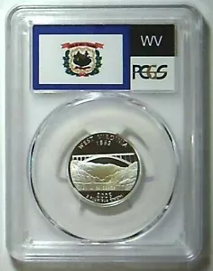 2005-S 25C State Quarter West Virginia PCGS PR69 DCAM 90% Silver 21lotu1230 - Picture 1 of 2