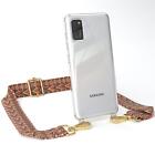 Mobile for Samsung Galaxy A41 Boho Cord cover With Band Wide Orange/Green