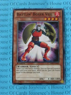 Battlin' Boxer Veil PRIO-EN009 Common Yu-Gi-Oh Card 1st Edition New - Image 1 of 3