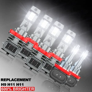 H9+H11+H11 LED Headlight+Fog bulbs for Nisssan Pathfinde 2017 2018 2019 2020 - Picture 1 of 14