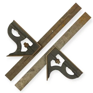 Scherr Tumico St James Minn No 26 0023 Combination Square 12 in Made USA, 2 Pcs - Picture 1 of 9