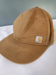 Carhartt Ashland Baseball Hat Cap Brown Duck Canvas Flat Brim Snapback Fall 2021 - Picture 1 of 8