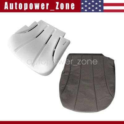 Driver Bottom Cloth Cover Dark Gray Foam Cushion For 99-02 Chevy Silverado WT - Image 1 of 4