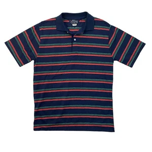 Vintage Chesterfield Polo Shirt Mens M Medium Navy Striped Cotton Blend Made USA - Picture 1 of 9