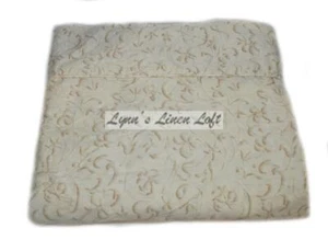RALPH LAUREN Yorkshire Rose Vine Tonal KING FLAT SHEET NEW WITH SPOTS - Picture 1 of 4